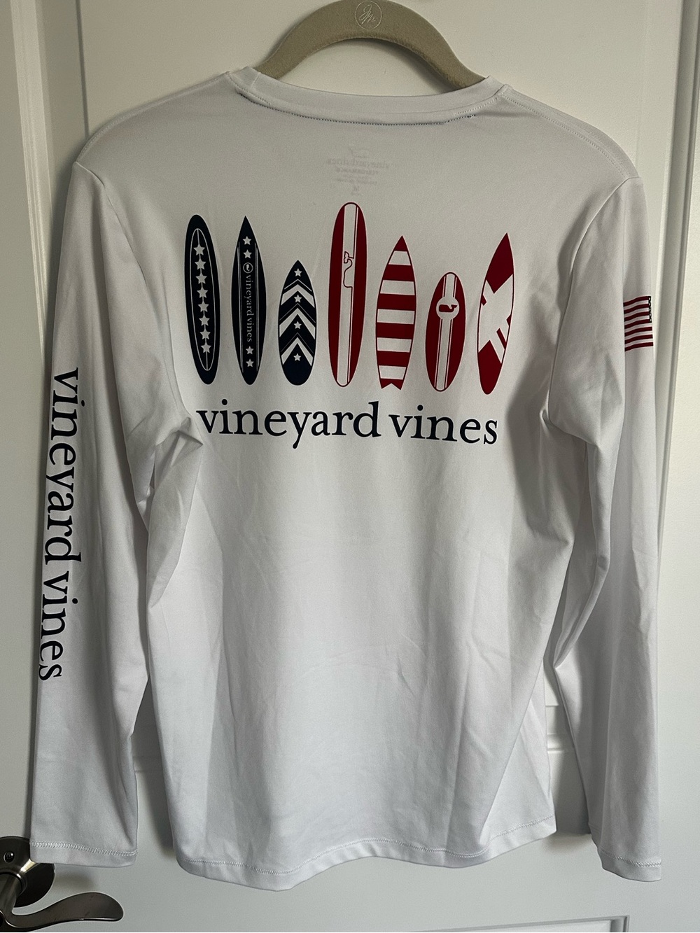 Vineyard Vines kids White Long-Sleeve performance LS tee